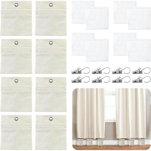 Kalanka-Lot De 8 Sacs De Lestage Pour Rideaux D'extérieur, Sacs De Sable Et Pinces En Métal, Protection Contre Le Vent, Surélevés, Lestés Pour Jardin Et Tonnelle