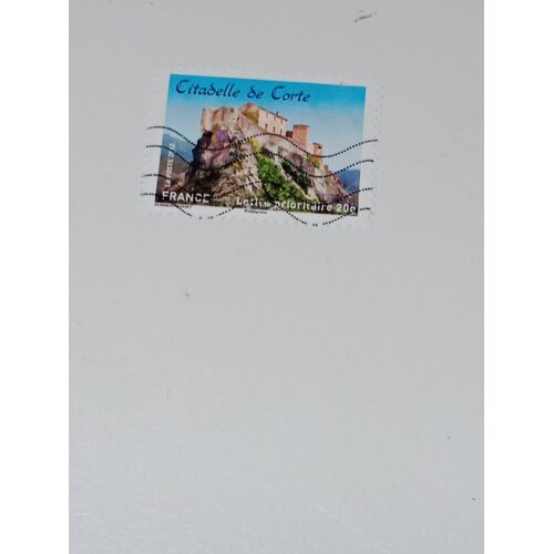 Timbre France Lettre 20 G Autoadhesif Oblitere Yvert N° 720 Citadelle De Corte De 2012