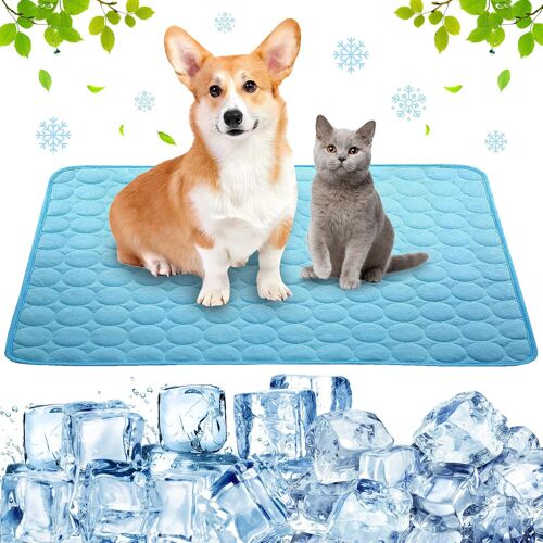 Kalanka-Tapis De Refroidissement Pour Chien,Pet Cooling Ice Mat,Cats Dogs Cooling Bed,Tapis De Refroidissement Chien,Tapis Rafraîchissant Pour Chiens Et Chats Summer Pet Cooling Mat Indoor Outdoor (B