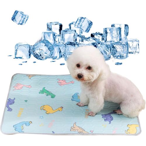 Kalanka-Tapis Rafraichissant Chien Portable, Tapis Rafraichissant Animaux De Compagnie Lavable Auto-Refroidissant Rester Au Frais Intérieur Extérieur 70 * 55cm