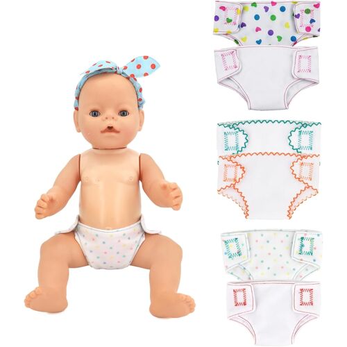 KALANKA-Lot de 6 accessoires pour poupée, kit d'alimentation pour poupée de bébé, accessoires de vêtements de poupée, couches de poupée, accessoires de couches, pour fête Sleepover Slumber