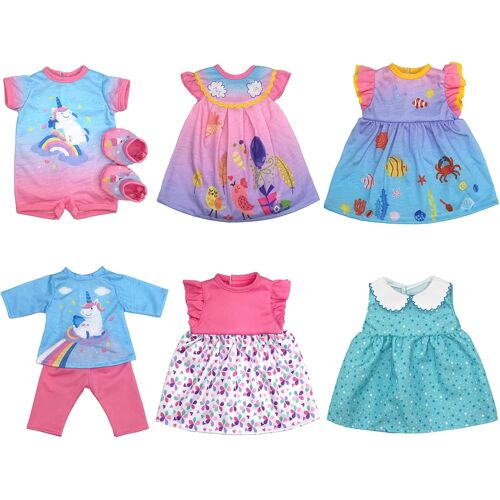 KALANKA-Lot de 6 vêtements de poupée pour poupées de 33 cm, 35 cm, 36 cm (pas de poupée)