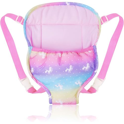 KALANKA-Porte-bébé Sac à Dos Accessoire pour Poupée de 14-18 Pouces - Rose (Poupée Non Incluse)