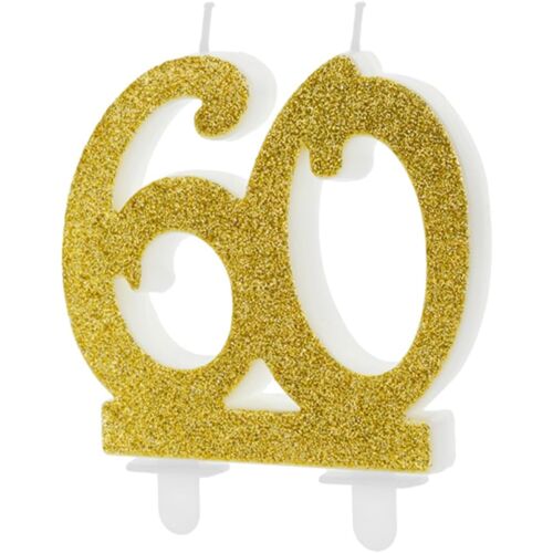 KALANKA-Bougies numéro pailletées, pour anniversaire, (60 ans (référence SCU5-50-019)