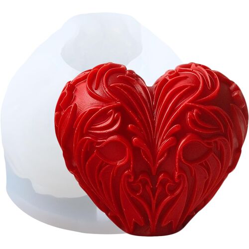 Kalanka-Moule À Bougie En Forme De C?ur D'amour - Moule En Silicone - Moule En Résine - Pour La Saint-Valentin - Moule De Décoration D'intérieur - Fabrication De Bougies D'aromathérapie - Bougies En