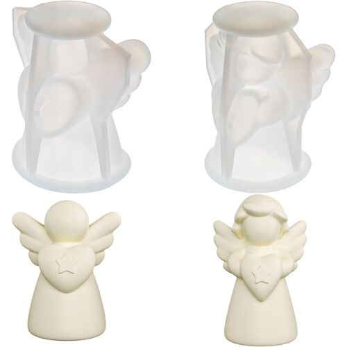Kalanka-Moule En Silicone En Forme D'ange - Moule À Savon - Moule En Silicone Pour Bougies, Savons, Plâtre, Bricolage
