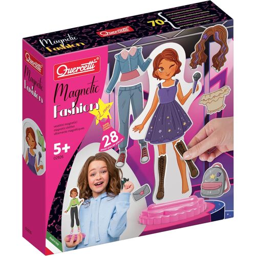 KALANKA-Magnetic Fashion Laura Poupée Magnétique 5+ Ans avec 28 Vêtements Aimantés, Jeux Magnetique Enfant Jeu Créatif et Educatif, Motricite Fine, Coordination, Jouet Enfant 5 Ans