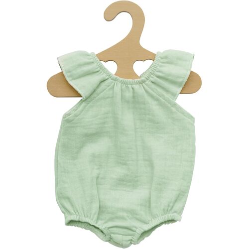 KALANKA-1413 - Vêtements de poupée 100% Coton Bio, Body à Volants Menthe pour poupées et Peluches de 28 à 35 cm