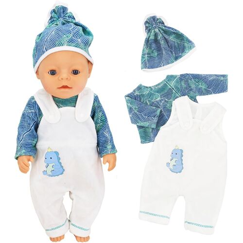 KALANKA-Vetement Poupee pour Poupee Bebe 35-43 Cm Accessoire Poupon(Poupées Non Incluses) avec Chapeau Manches Longues Pantalon Meilleur Cadeau pour Les Enfants