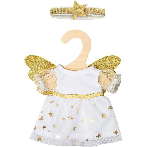 KALANKA-9152 - Robe pour poupée Ange Gardien Ailes dorées et Bandeau étoilé 20-25 cm