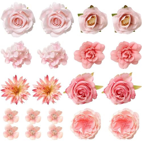 KALANKA-Lot de 20 décorations de gâteau, fleurs de simulation, décorations florales, décorations de mariage, décorations florales, décoration de jardin, fleurs artificielles, outil photo, fleurs de