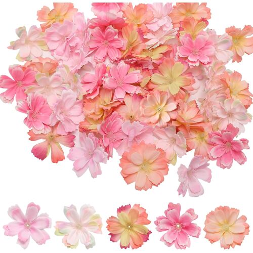 KALANKA-Lot de 50 têtes de fleurs artificielles, têtes de marguerites artificielles, mini soie, têtes de fleurs en vrac pour couronne de bricolage, accessoire pour cheveux, décoration de table de