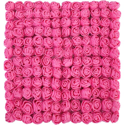 KALANKA-Rose Rouge Fleurs Artificielles, 144 Pieces Mini Rose en Mousse, 2.5CM Petite Fausse Fleurs pour DIY Mariage Fête Festival Saint Valentin Décoration