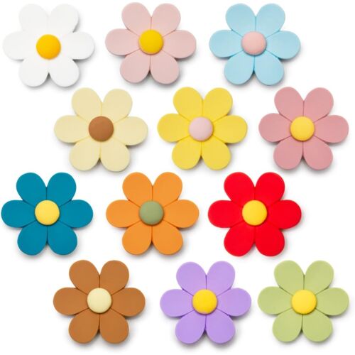 KALANKA-Petits aimants 3D en Forme de Fleurs pour réfrigérateur, aimants décoratifs colorés pour Le Tableau Blanc, la Cuisine et Le Bureau (Petits et 12 pièces)