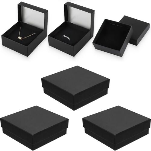 Kalanka-6 Pièces Boite Cadeau Vide,Boite Cadeau Bijoux,Simple Et Pratique, Discret Et Unique, Très Approprié Pour Le Stockage De Bijoux, Ordeaux (8cm*8cm*2cm)