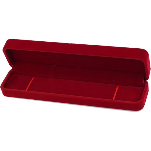 KALANKA-Boîte à Bijoux Cadeau en Velours Rouge, Écrins de Présentation pour Colliers et Bracelets, Boîte de Rangement Élégante pour Cadeaux de Mariage et Présentation de Bijoux, Boite a Collier