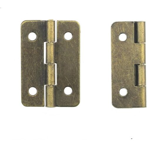 Kalanka-Lot De 30 Petites Charnières De Boîte À Bijoux, Mini Charnières En Fer Électroplaqué Bronze, 30 X 20 Mm, Montage En Surface, Pour Petites Armoires, Boîtes À Bijoux, Maisons De Poupée, Etc.