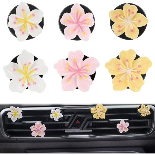 KALANKA-6 Pièces Diffuseur de Voiture Clip Parfumé Sortie d'Air Accessoire de Décoration Intérieure, Désodorisant pour Voiture, Accessoire de Décoration Intérieure