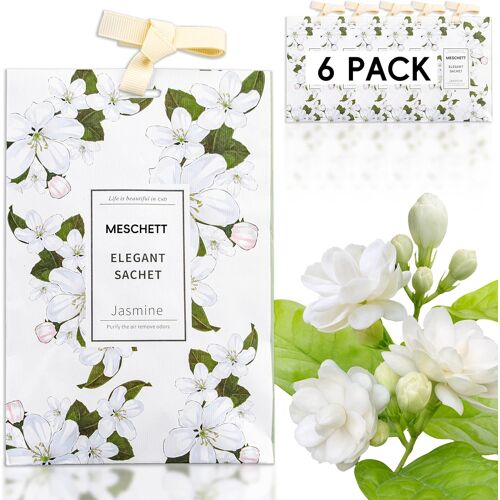 KALANKA-Sachet parfumé pour tiroirs et placards,Longue durée Sachet parfumé,Sacs Pot-pourri Suspendus avec des parfums pour Armoire et Voiture,Produits de Parfum d¿intérieur,Jasmin