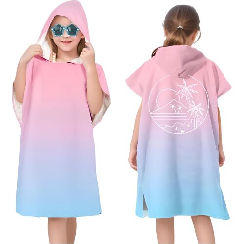 Kalanka-Poncho De Surf/Bain/Piscine/Plage Pour Enfants,Serviette De Bain À Capuche En Microfibre,Peignoir À Langer En Éponge,Poncho De Bain À Capuche Pour Garçons Et Filles Style 4 75x60cm 
