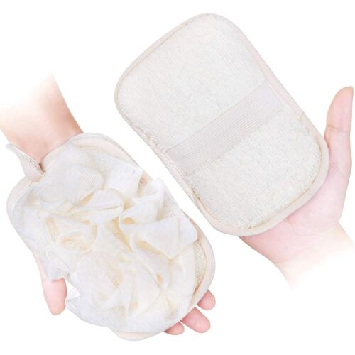 Kalanka-Éponge Luffa 1 Pièce, Éponge Exfoliante & Gant Pour Peeling 2 En 1, Gant Réutilisable Pour Douche Et Soins Du Corps Pour Femme 