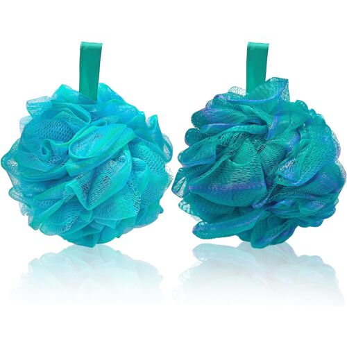 Kalanka-Lot De 2 Grands Loofahs De Douche, 75 G, Éponges De Bain En Maille Douce Pour Une Exfoliation Douce, Gommage Corporel Pour Femmes Et Hommes (Combinaison 2) 
