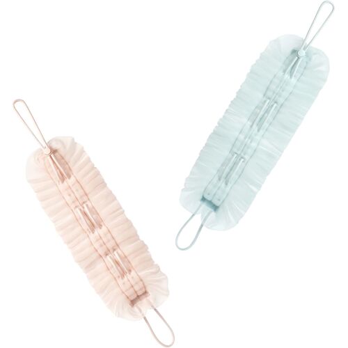 Kalanka-2 Pièces Éponge Lavable, 2 En 1 Eponge Douche, Maille Eponge Exfoliante Corps, Avec Cordon De Serrage Fleur De Douche Lavable, Pour Faire Mousser Le Bain Et Frotter Le Dos 