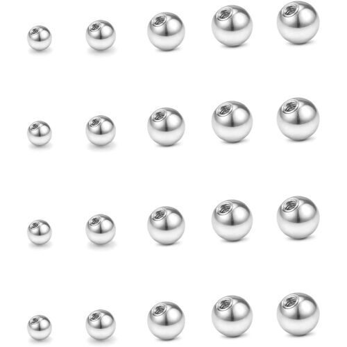 Kalanka-Boule De Piercing 316l Acier Chirurgical Boules De Remplacement Pour Piercing Nombril Langue Arcade Oreille Levre Nez Septum 14g 16g 3mm 5mm 8mm Femmes Hommes