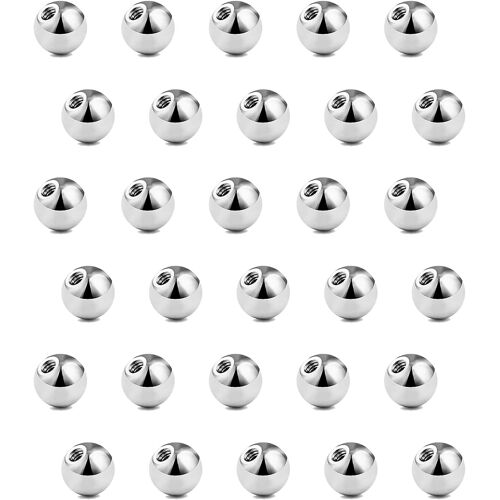 Kalanka-14g 16g 18g Boule De Remplacement Pour Bijoux Piercings 3mm/4mm/5mm/6mm Acier Chirurgical Boule Pour Piercing Labret Piercing Téton Mamelon Piercing Langue Piercing Nombril Industrial