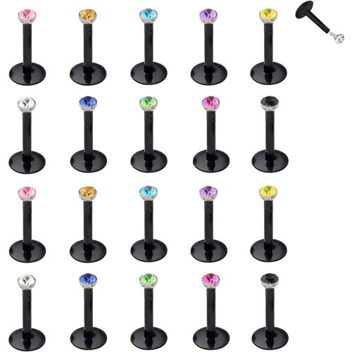Kalanka-Piercing Labret, Lèvre, Tragus, Cartilage, Hélix, Cartilage, Boucles D'oreilles À Tige En Acrylique Transparent 16 G