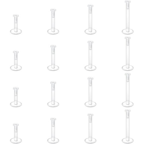 Kalanka-14/16/24/28 Pièces Piercing De Nombril Clair Set De Piercing Sourcils, Anneau Nombril Grossesse, Bioflex Curved Sourcils Nez Lèvres Cartilage Oreille Kit