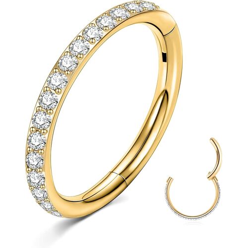 Kalanka-Piercing Nez Anneaux G23 Titane Piercing Nez Anneau Fin Piercing Anneaux Helix Conch Septum Argent Or Daith Tragus Cz Boucles D'oreilles Oreille Bijoux 6mm 8mm 10mm 12mm 16g 18g 20g