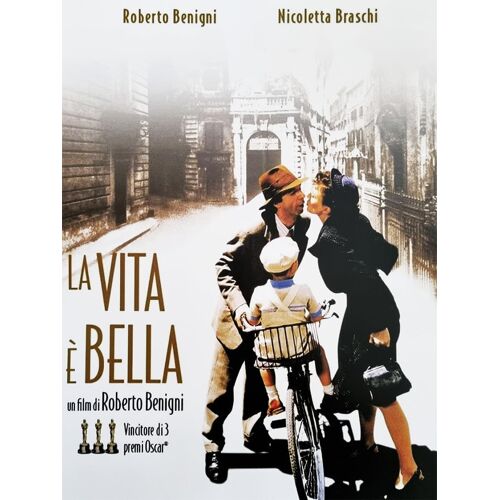 KALANKA-Affiche murale décorative série Locandine Film célèbre La vie est belle 3 Oscars Benigni Impression sur carton 40 x 30 cm sans cadre