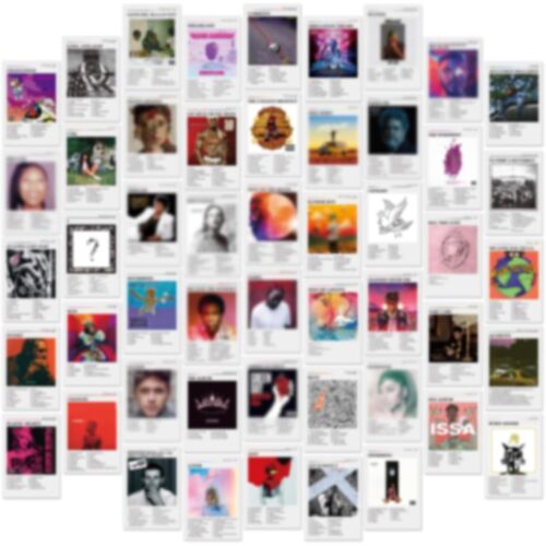 KALANKA-Lot de 50 affiches murales de 10,2 x 15,2 cm pour décoration de chambre, couverture d'album, musique, rappeur, bande, poster mural pour chambre à coucher, adolescents, cadeaux