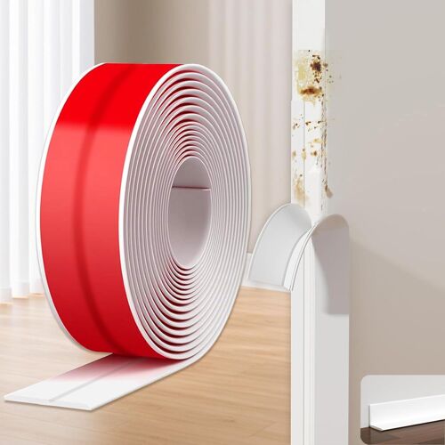 KALANKA-Bandes autocollantes de protection de bordures blanches, 300 x 2 cm, plinthe flexible et souple, bandes décoratives autocollantes pour portes, fenêtres, murs, cuisines, protection des angles