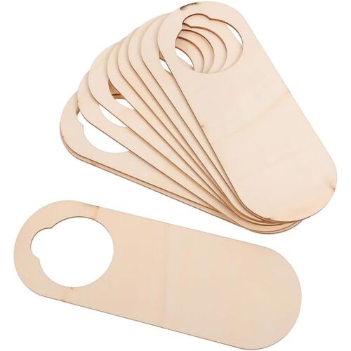 KALANKA-Cintres De Porte En Bois 20 Pièces Panneaux Suspendus Vierges Pour Décoration Chambre Hôtel Maison Diy Étiquettes De Porte Personnalisables