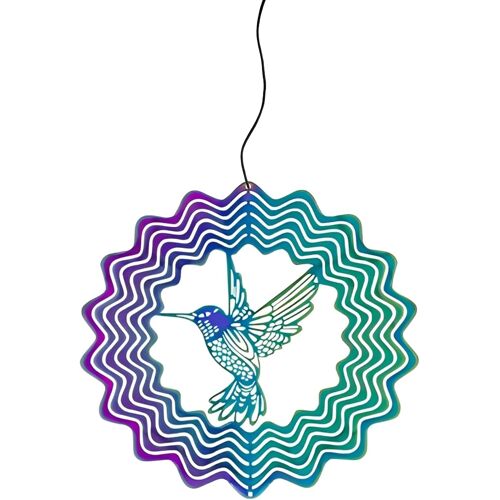 KALANKA-Carillon a Vent Exterieur, 100 x 100 mm Carillon Éolien 3D en Acier Inoxydable, Carillons Éoliens pour Jardin, Carillon-Éolien Coloré en Forme D'oiseau, pour Jardin, Balcon, Cour