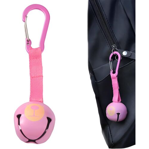 KALANKA-1 Pièce Cloche d'ours avec Mousqueton, Mini Randonnée Cloches d'ours Cloches d¿Animaux, Carillon Éolien De Camping en Plein Air Cloche De Vache, pour La Randonnée, Le Vélo, La Pêche, l'escala