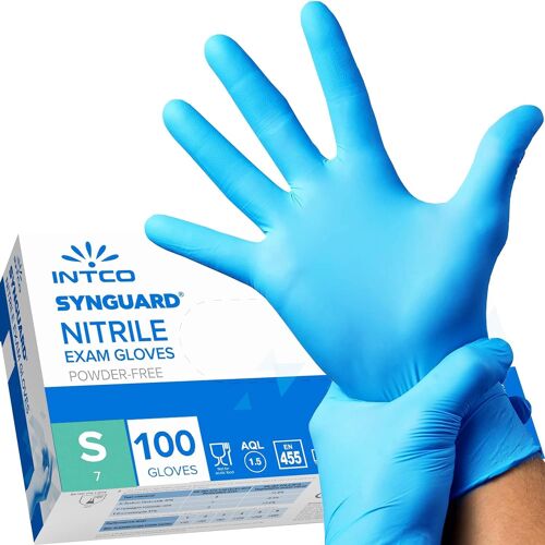 Kalanka-Intco Medical Lot De 100 Gants Jetables En Nitrile Sans Poudre Sans Latex Hypoallergénique Certifiés Ce En455