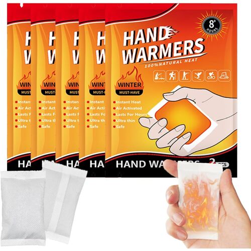 KALANKA-Chauffe-Mains activés par l¿air, Chaufferettes Main Hand Warmer, Réutilisables, Chaufferettes jetables pour Gants et Poches, Hiver, Ski et activités en Plein air, Utilisation immédiate, 5 Pai