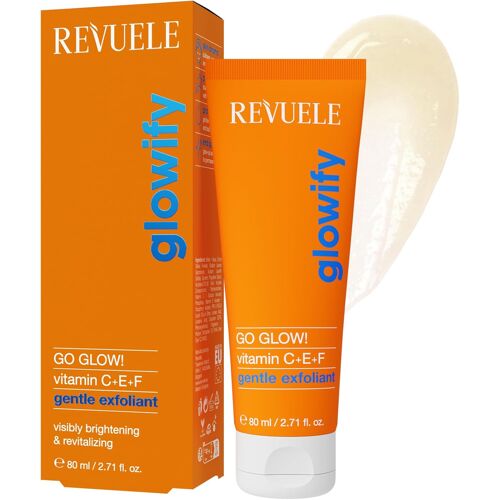 Kalanka-Revuele Gommage Visage Go Glow! Doux ¿ Vitamines C+E+F, Gel Exfoliant Aux Microcristaux, Illumine Et Uniformise Le Teint, Révitalisant Et Antioxydant, 80 Ml 