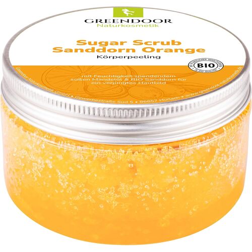 Kalanka-Greendoor Sucre Gommage Argousier Orange, Sucre Peeling Sans Plastique, De La Manufacture Cosmétique Naturelle 