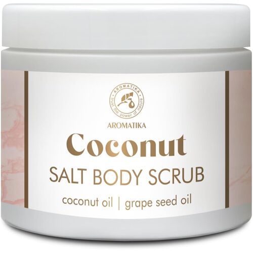 Kalanka-Gommage Pour Le ¿Orps Noix De Coco 500 G - Gommage Au Sel Pour Le ¿Orps - Gommage Corporel À Huile De Coco Et À Huile De Pépins De Raisin - Hydratant Corps - Soin De La Peau - Arôme De Noix D 