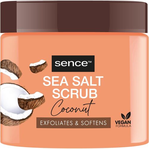 Kalanka-Exfoliant Pour Le Corps À La Noix De Coco - Exfoliant Au Sel De Mer - Végétalien Avec Touche Tropicale - Huile De Jojoba Et Vitamine E - Huile De Coco - Exfoliant Cosmétique À L'huile De Noix 
