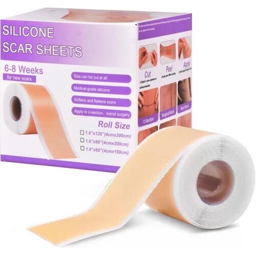 Kalanka-Pansement Cicatrice En Silicone ® 4cm X 1.5m - Feuille Réutilisable Pour Cicatrices De Césarienne, Chirurgie Et Brûlures | Soin Médical Professionnel 
