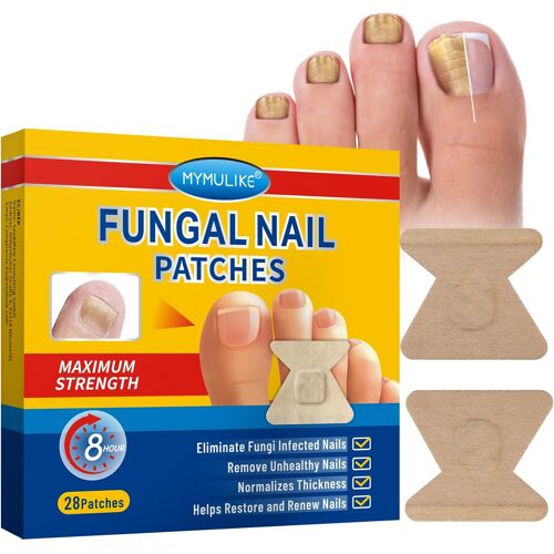 Kalanka-Fungal Nail Patches, 28 Pansements Patch Mycose Ongles Des Pieds, Réparation Mycose Ongle Pied Puissant, Quick And Effective Nails Repair For Damaged Nails Ongle Jaune Réparation 