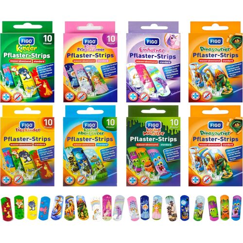 Kalanka-80 Pansements Pour Enfants, 19 Designs Cliniquement Prouvés, Résistants À L'eau, Kit De Pansements 