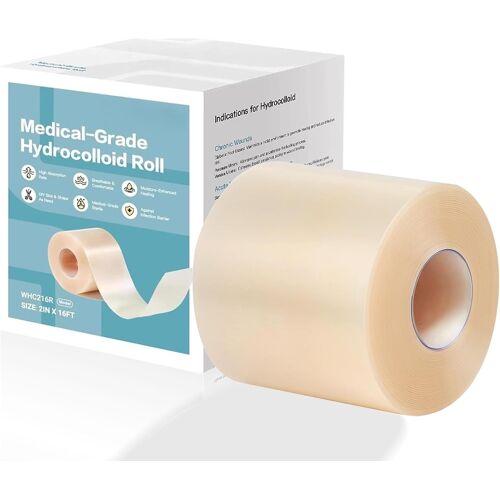 Kalanka-Hydrocolloid Roll Bande Hydrocolloïde 5cm X 1.5m - Pansements Imperméables Auto-Adhésifs Pour Acné, Ampoules Et Soins Des Plaies 