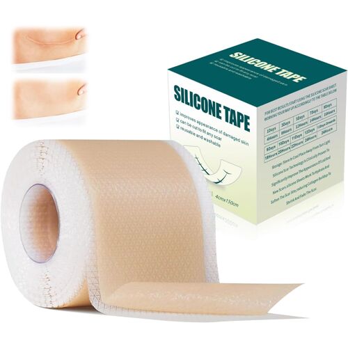 Kalanka-Silicone Tape, Pansement En Silicone, Aide À Uniformiser L'aspect De La Peau, Bande En Réutilisable Pour Le Soin Quotidien De La Peau Sensible, 4 Cm X 150 Cm Roll 