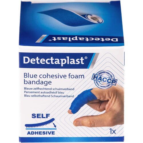 Kalanka-Detectaplast Pansement Bleu, Pansement Auto-Adhésif Pour Plaies Et Blessures, Rouleau De Pansements Imperméable Pour La Manipulation Des Aliments, Super Élastique, 6cm X 1m 